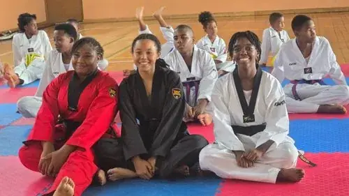 The World Taekwondo Mandeville family on the mat
