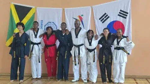 World Taekwondo Mandeville competitors at a tournament