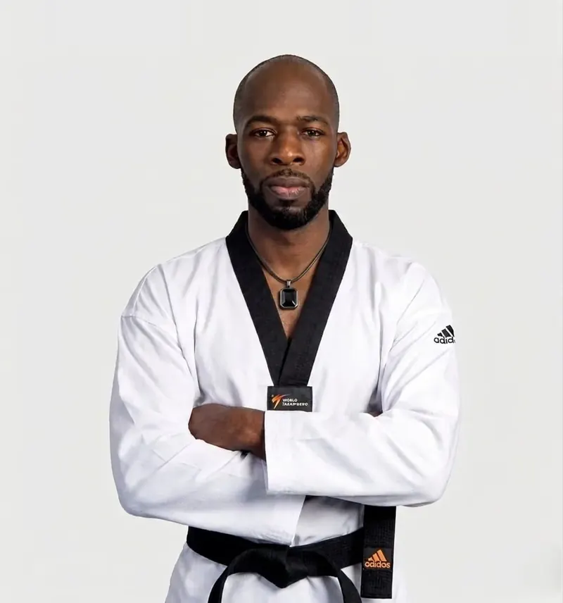 Master Kenroy Clarke in his black-belt dobok